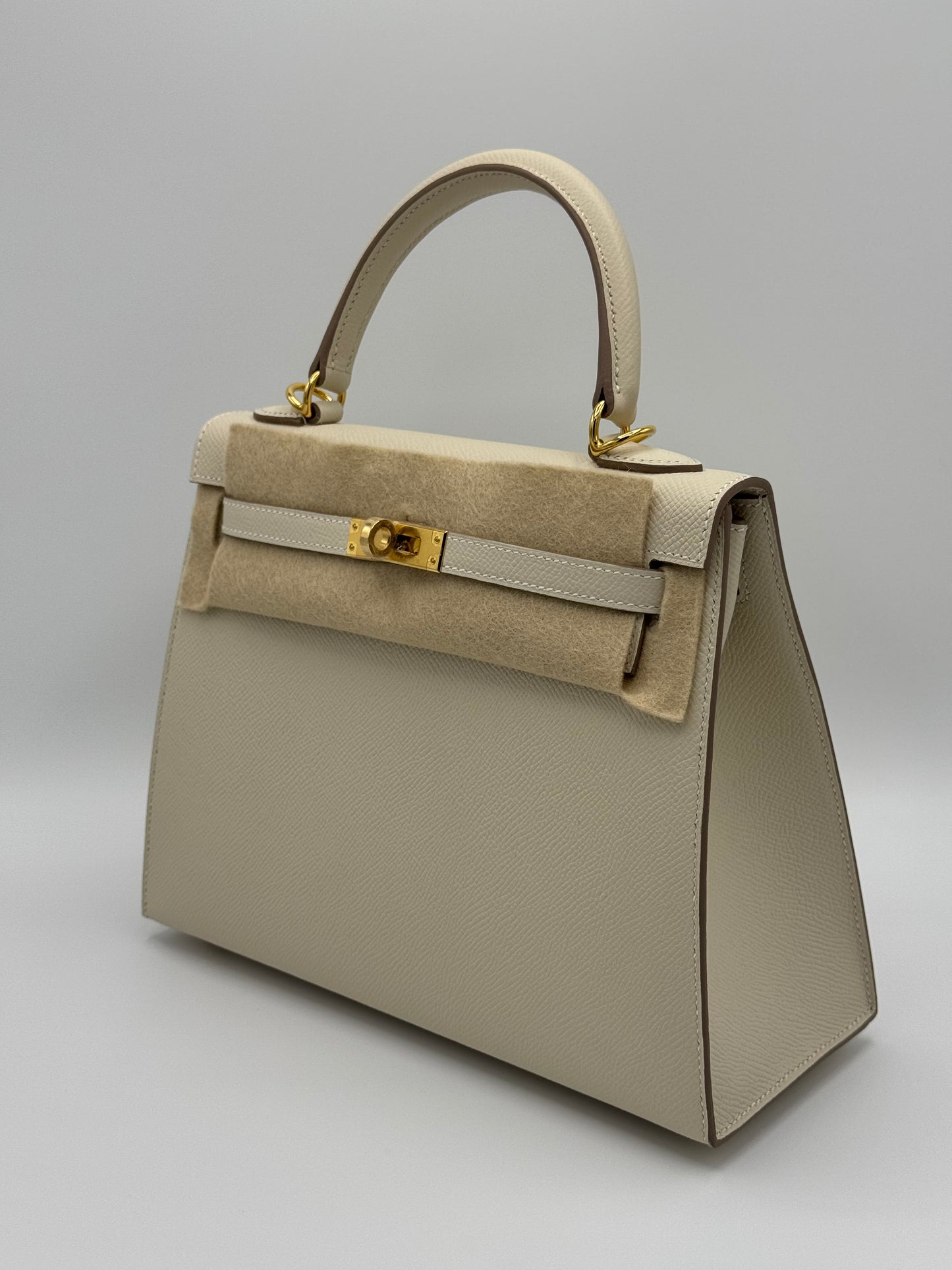 Hermes Kelly 25 Epsom Craie