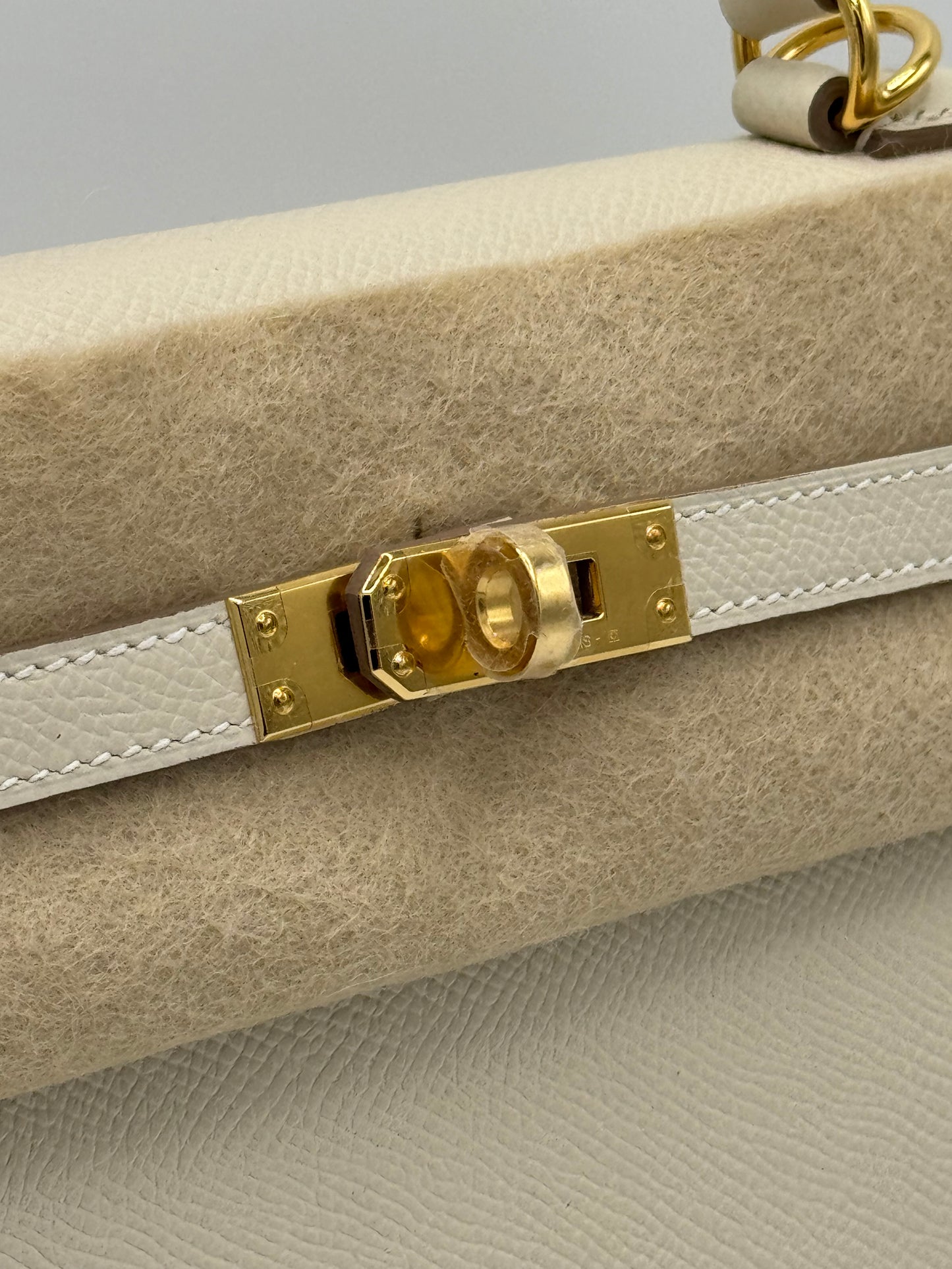 Hermes Kelly 25 Epsom Craie