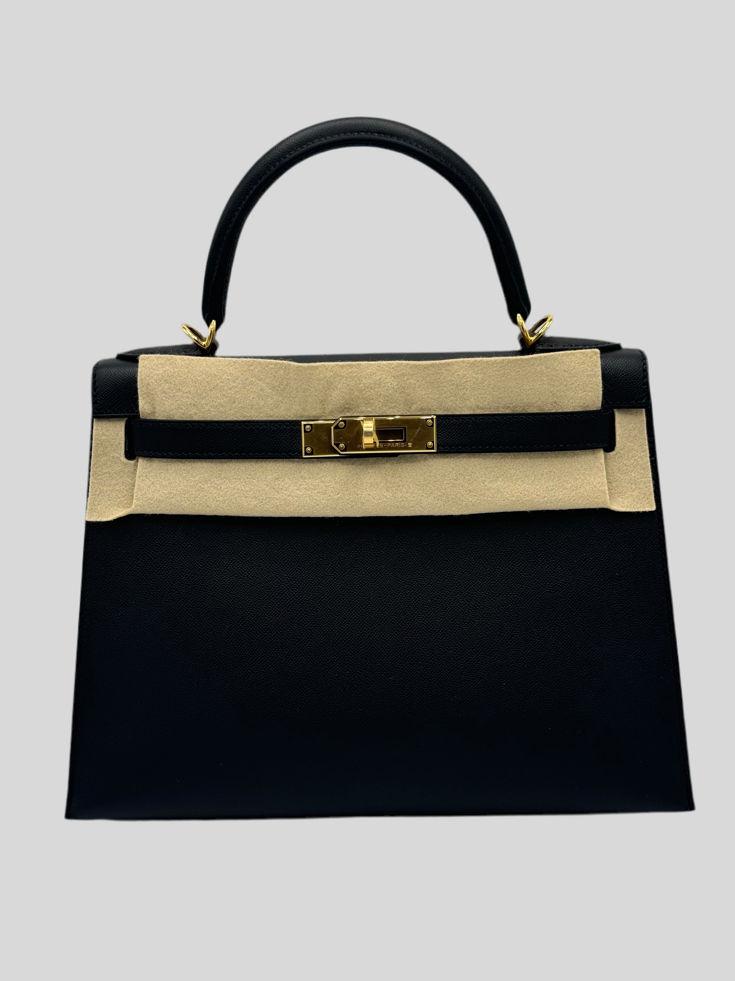 Hermes Kelly 28 Veau Madame Noir
