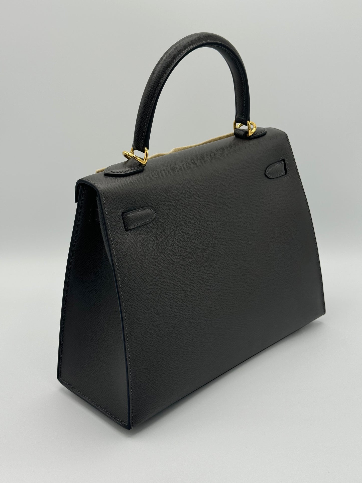 Hermes Kelly 25 Veau Madame Graphite