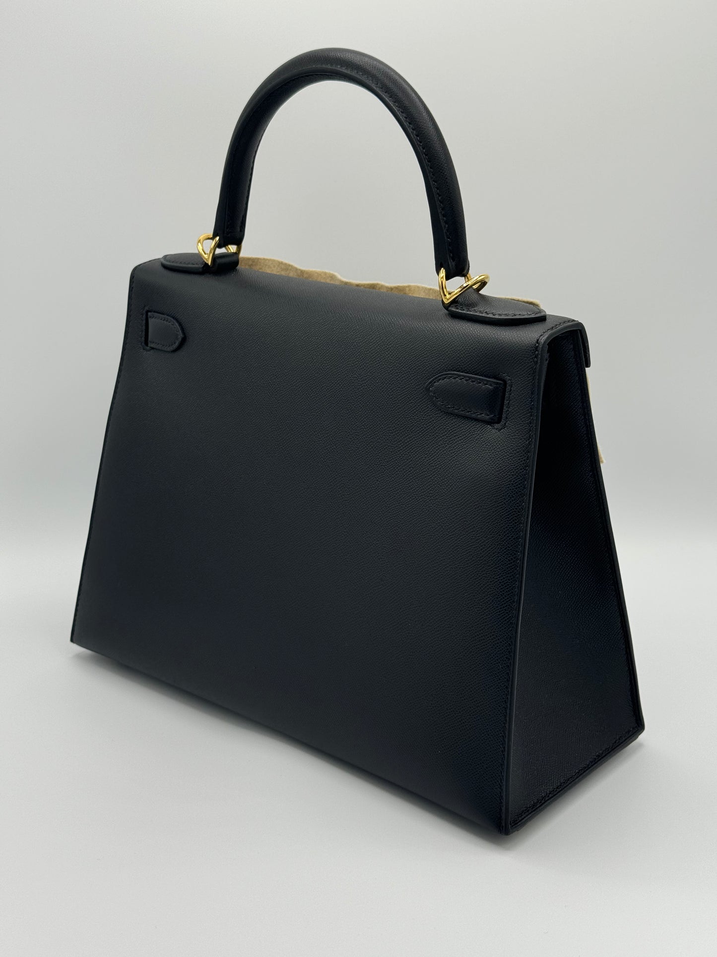 Hermes Kelly 28 Veau Madame Noir