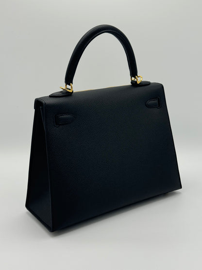 Hermes Kelly 25 Noir Epsom