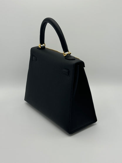 Hermes Kelly 25 Noir Epsom