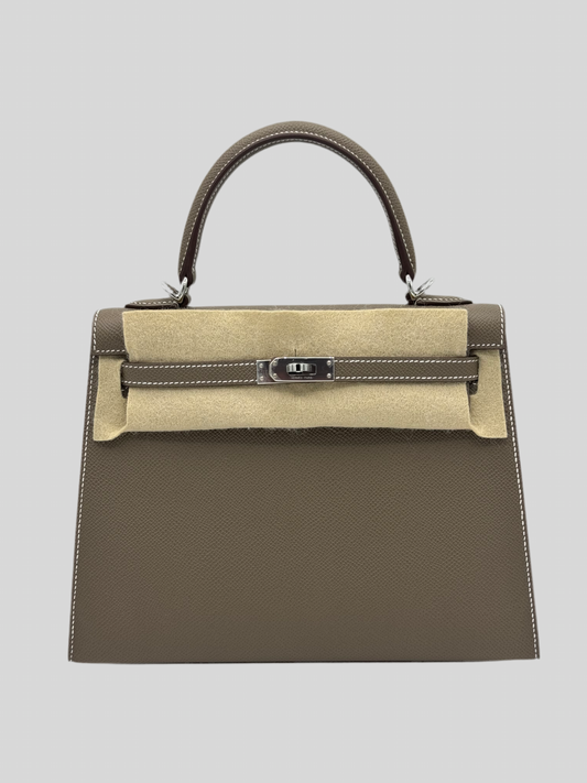 Hermes Kelly 25 Epsom Etoupe