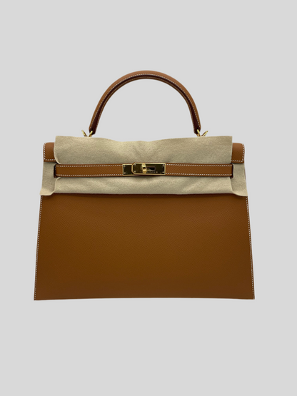 Hermes Kelly 32 Gold Epsom