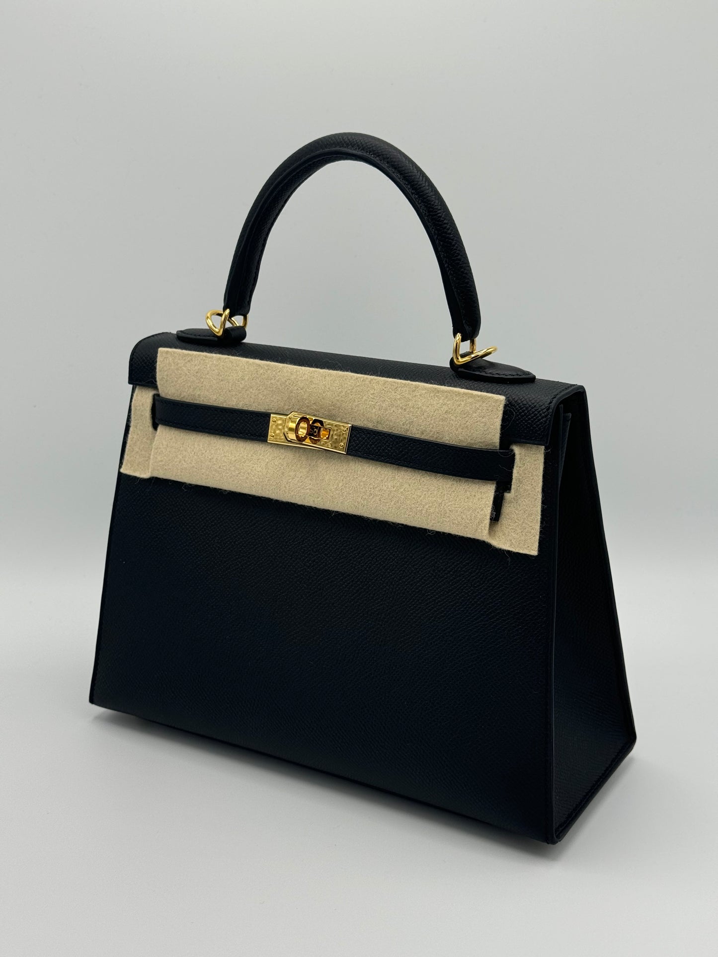 Hermes Kelly 25 Noir Epsom