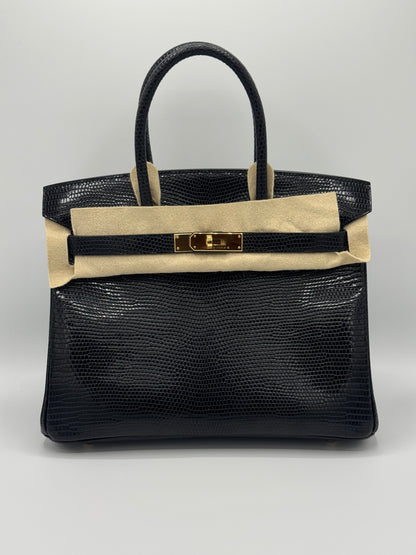 Hermès Birkin 30 Lizard Noir