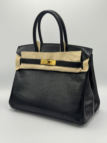 Hermès Birkin 30 Lizard Noir