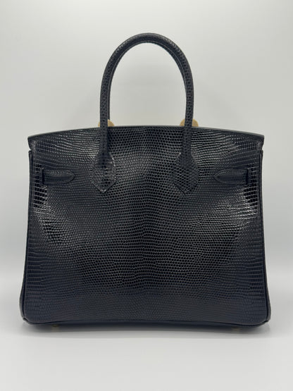 Hermès Birkin 30 Lizard Noir