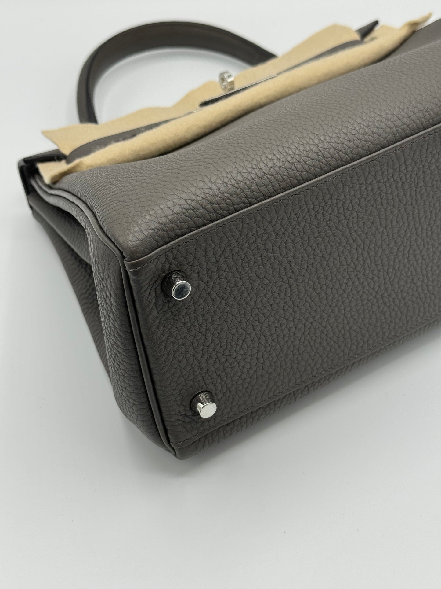 Hermes Kelly 28 Togo Gris Etain